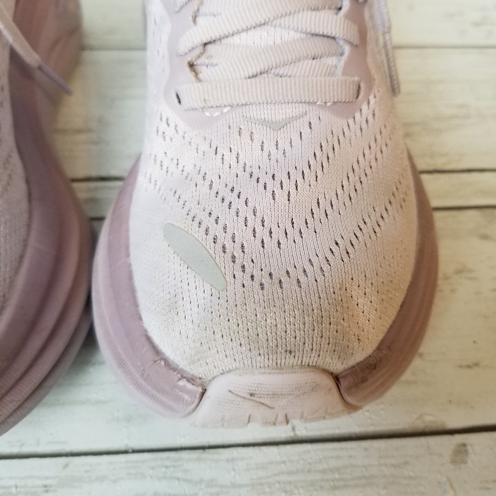 Hoka Bondi 8 Lavender Color Athletic Walking Comfort Running Shoe - Picture 16 of 16